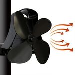 YL 105 4 lama di alluminio di calore alimentata Camino Stufa Fan