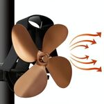 YL 105 4 lama di alluminio di calore alimentata Camino Stufa Fan