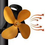 YL 105 4 lama di alluminio di calore alimentata Camino Stufa Fan