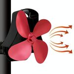 YL 105 4 lama di alluminio di calore alimentata Camino Stufa Fan