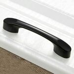 5 PCS 6225A-64 Maniglia per porta dell'armadio semplice Maniglia in lega di zinco per guardaroba (nera)