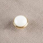 Maniglia rotonda in ceramica solida in lega di zinco monoforo bianco oro 5017 K per porta del cassetto dell'armadio