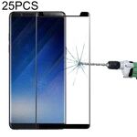 25 PCS Full Glue 3D Curved Silk Screen Proteggi schermo in vetro temperato non a schermo intero con completamente adesivo per Galaxy Note 8 (nero)