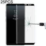 25 PCS per Galaxy Note 8 0,3 mm 9H Durezza superficiale Pellicola in vetro temperato a schermo intero a prova di esplosione 3D (nero)
