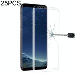 Proteggi schermo in vetro temperato a schermo intero da 25 pezzi per Galaxy S8 / G9500 (trasparente)