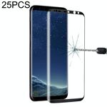 25 PCS per Galaxy S8 Plus Pellicola salvaschermo in vetro temperato con colla a schermo intero (nero)