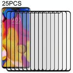 25 PCS per LG V40 ThinQ 0,3 mm 9H Durezza superficiale Pellicola in vetro temperato a schermo intero con bordo curvo 3D