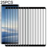 25 PCS per Galaxy Note8 0,3 mm 9H Durezza superficiale 2.5D Bordo curvo Schermo intero Pellicola in vetro temperato con colla piena (Nero)