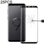 25 PCS per Galaxy S9 Plus 0,33 mm 9H Durezza superficiale Bordo curvo 3D Anti-graffio Schermo intero Pellicola salvaschermo in vetro Full Glue HD (nero)