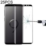 25 PCS per Galaxy S9 Plus 9H Durezza superficiale 3D Bordo curvo Anti-graffio Schermo intero Proteggi schermo in vetro temperato HD (nero)