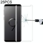 25 PCS per Galaxy S9 Plus Pellicola in vetro temperato curvo con schermo amichevole (trasparente)
