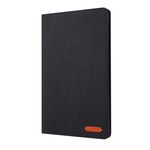 Per Galaxy Tab a 10.1 (2019) T510 / T515 Custodia in pelle con vibrazione orizzontale in tessuto con supporto e slot per schede (nero)