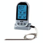 Doppie sonde Termometro da cucina digitale senza fili Display LCD Timer di temperatura Allarme per la cottura della carne alla griglia Forno per alimenti BBQ