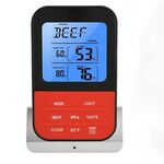 Termometro digitale per alimenti LCD con sensori a doppia sonda Timer (argento)