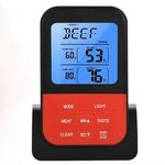 Termometro digitale per alimenti LCD con sensore a doppia sonda Timer (nero)