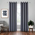 Tenda solida con isolamento in tessuto per tende ad alta precisione da 4 pezzi, dimensioni: 140 * 225 (grigio scuro)