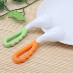 2 pezzi Cucchiaio curvo per bambini Cucchiaio per mangiare Ciuccio per neonati Cucchiaio per alimentazione Forniture solide Cucchiaio curvo Stoviglie per bambini (miscelazione)