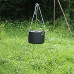 Camping cucina all'aperto treppiede pentola appesa durevole portatile Bonfire Tripod