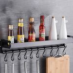 60 centimetri 10 Ganci parete della cucina multifunzione Holder Hanging rack condimento bagagli