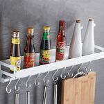60 cm 10 ganci da cucina multifunzione da appendere a parete portaoggetti per condimenti (argento)