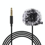 Microfono per registrazione a condensatore cablato lavalier jack da 1,5 m 3,5 mm PULUZ