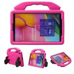 Per Galaxy Tab A 10.1 (2019) Supporto per pollice Guscio protettivo anti caduta piatto EVA (rosa rosa)