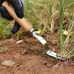 Di spessore in acciaio inox Weeder maniglia di legno Root Picking Strumento