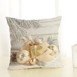 Decorazione natalizia Cotton and Linen Pillow Office Home Cushion senza cuscino, Dimensioni: 45x45cm (regalo d'oro)