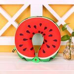 Frutta Cuscino da viaggio a forma di U Nanoparticelle Cuscino per il collo Cuscini per auto Cuscino morbido Tessili per la casa (limone)