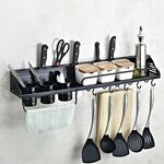 Una versione 80cm 3 tazze 10 Ganci da cucina multifunzione Wallmounted condimento cremagliera del supporto di archiviazione