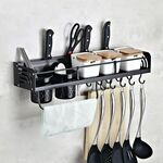 B Versione 60 centimetri 2 Coppe 8 Supporto multifunzionale Ganci Cucina Wallmounted Condimento Rack bagagli