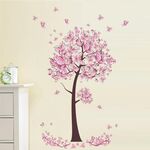 2 pz albero fiore floreale farfalle a parete adesivi a muro decalcomanie soggiorno camera da letto tv divano sfondo decor murale decalcomanie murale