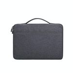 Borsa per laptop impermeabile in tessuto Oxford per laptop da 15,6 pollici, con tracolla per trolley (grigio scuro)