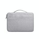 Borsa per laptop impermeabile in tessuto Oxford per laptop da 15,6 pollici, con tracolla per trolley (grigia)
