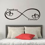Insieme per sempre laterale inglese Letter Bedround Scoved Wall Sticker