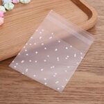 100 pezzi di plastica sacchetti trasparenti Cellophane Pois Candy Cookie sacchetto regalo con autoadesivo fai da te Custodia celofán Borse per Party