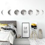 Adesivi murali a getto d'inchiostro Luna Sfondo Spazio Spazio Spazio Adesivi murali Luna Simple Crescent (Argento)