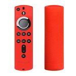 Cover per telecomando in silicone lavabile con texture antiscivolo per telecomando Amazon Fire TV (rosso)