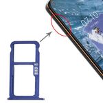Vassoio scheda SIM + vassoio scheda SIM / vassoio scheda micro SD per Nokia X7 / 8.1 / 7.1 Plus / TA-1131 (blu)