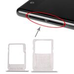 Vassoio scheda SIM + vassoio scheda micro SD per Nokia 3 TA-1020 TA-1028 TA-1032 TA-1038 (argento)
