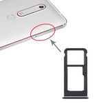 Vassoio scheda SIM + vassoio scheda SIM / vassoio scheda micro SD per Nokia 6.1 / 6 (2018) / TA-1043 TA-1045 TA-1050 TA-1054 TA-1068 (nero)