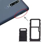 Vassoio scheda SIM + vassoio scheda SIM + vassoio scheda micro SD per Nokia 3.1 Plus (nero)
