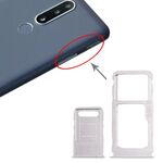 Vassoio scheda SIM + vassoio scheda SIM + vassoio scheda micro SD per Nokia 3.1 Plus (bianco)