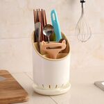 Creativo Multi-funzione Doppio Scaffale di Scarico Bacchette da Cucina Secchio di Stoccaggio Scatola di Immagazzinaggio Stoviglie, Colore: Caffè