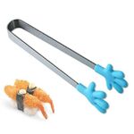 Clip per mani in silicone per cucina in acciaio inossidabile, pinza per ghiaccio, cibo per barbecue