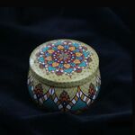 Mini regalo gioielli scatola di latta biscotti caramelle contenitore di tè rotondo tamburo latta scatola cassetto organizer (stile A)