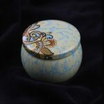 Mini regalo gioielli scatola di latta biscotti caramelle contenitore di tè rotondo tamburo latta scatola cassetto organizer (stile C)