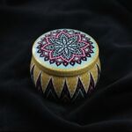 Mini regalo gioielli scatola di latta biscotti caramelle tè contenitore rotondo tamburo latta scatola cassetto organizer (stile D)