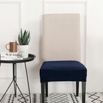 Fodera per cuscino imbottita in maglia (blu scuro)