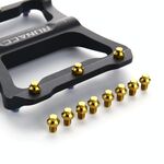 8 pezzi / set pedale per bicicletta in lega di titanio vite antiscivolo M4 (oro)
